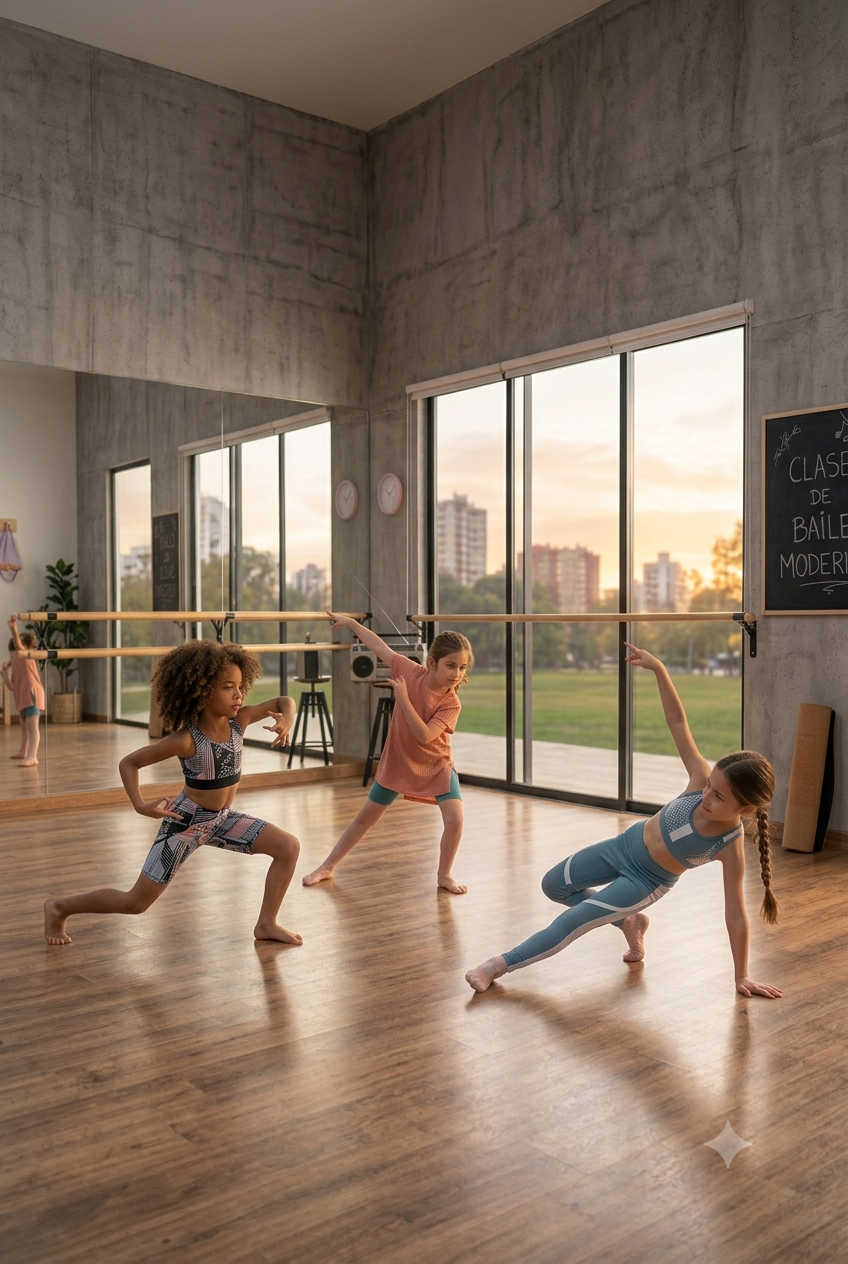 Jóvenes practicando danza urbana.